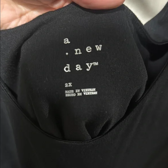 Woman’s a new day brand black knit long sleeve ballet dress with slit, a new - Picture 2 of 4